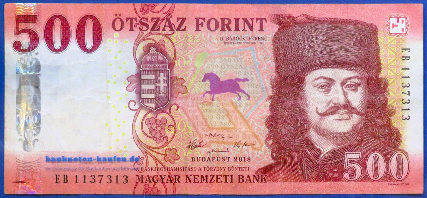 Ungarn, 500 Forint, 2018, gebraucht (USED / VF), P-202