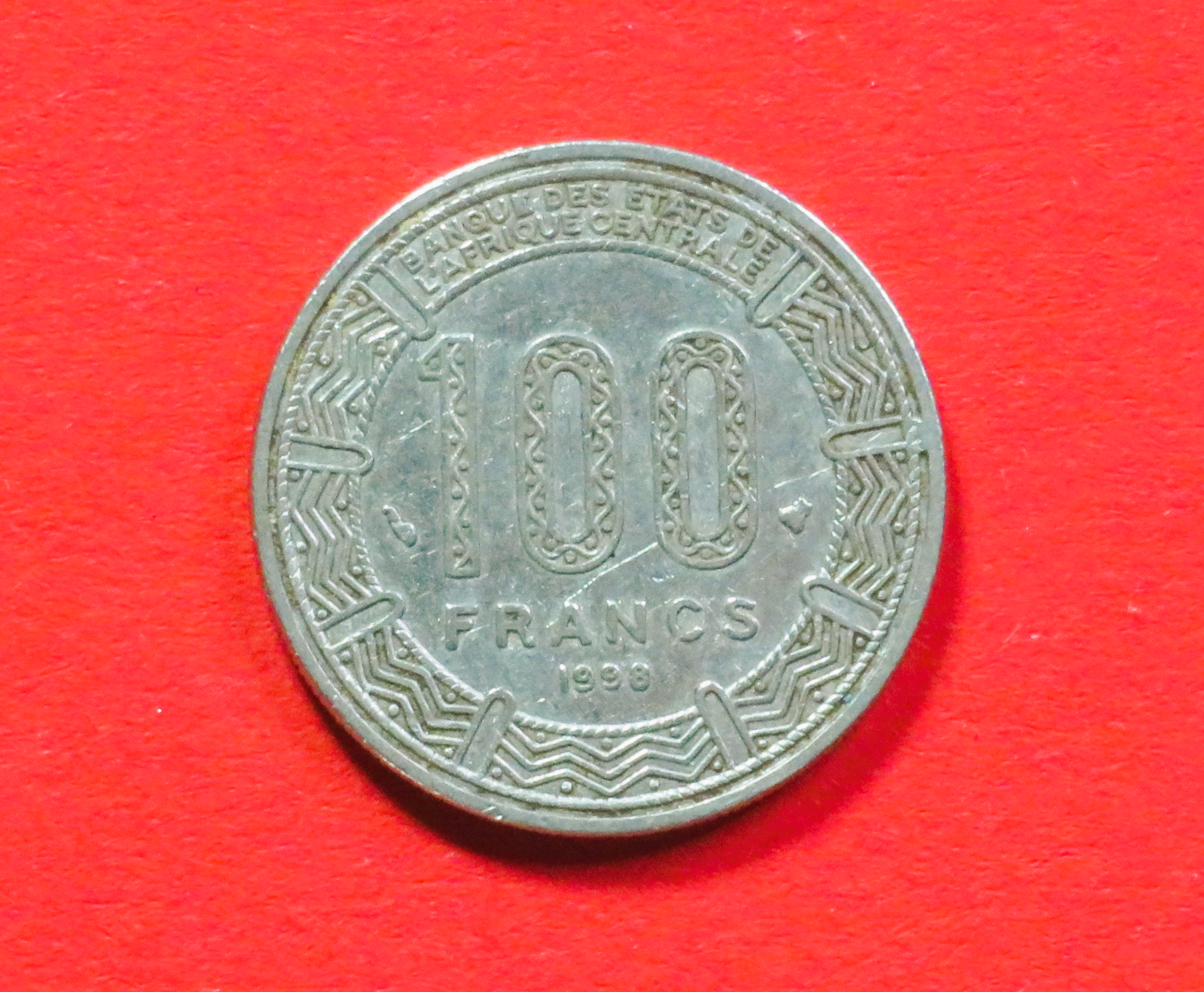 Central African States:  100 Francs, 1992-2003, circulated (used / vf), # 22