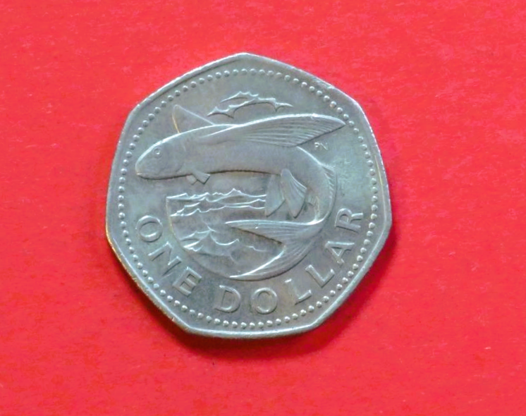 Barbados:  1 Dollar, 1973-1986, circulated (USED / vf), 10g