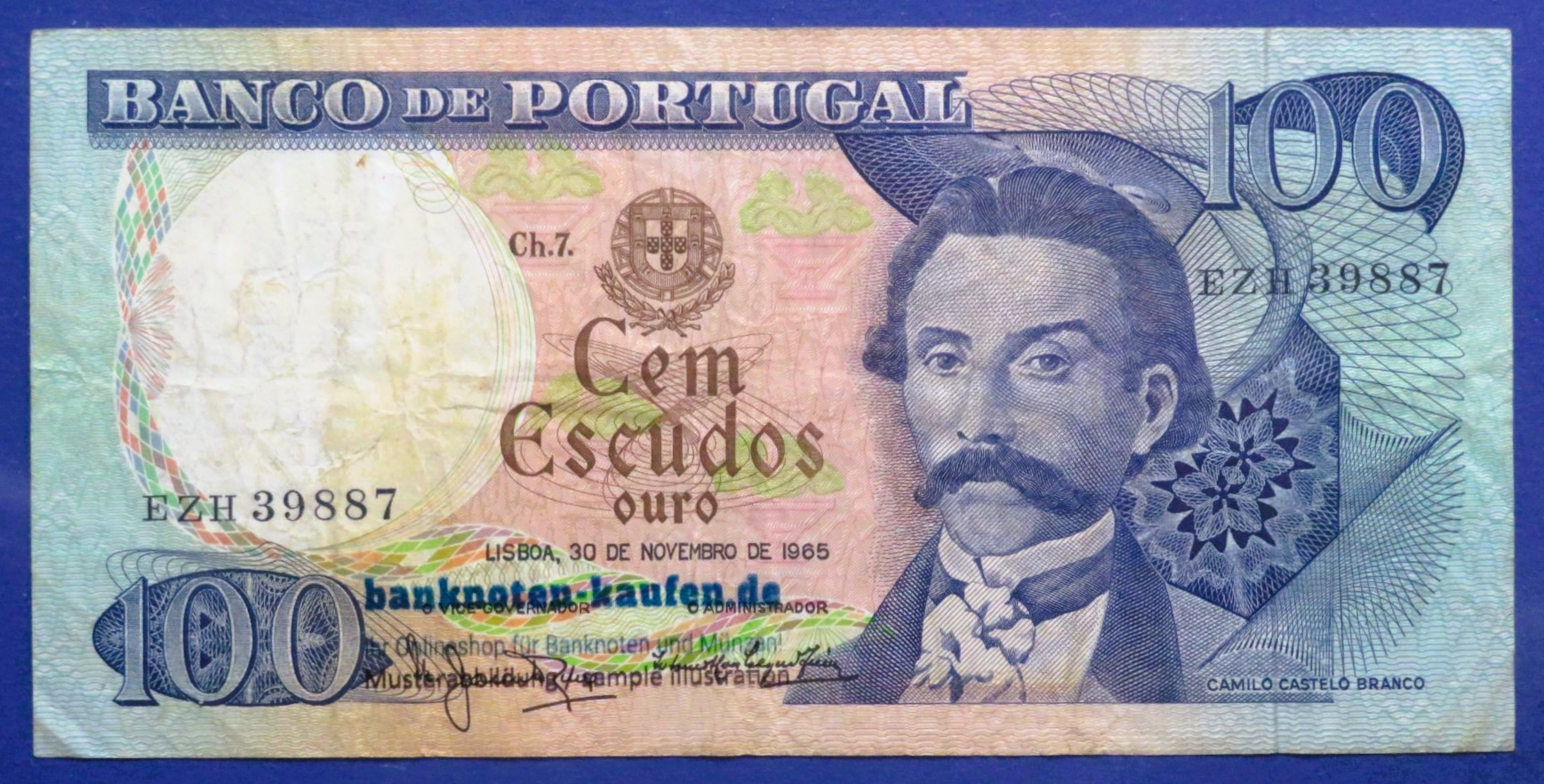Portugal, 100 Escudos, 1965, gebraucht (USED / VF-), P-169a