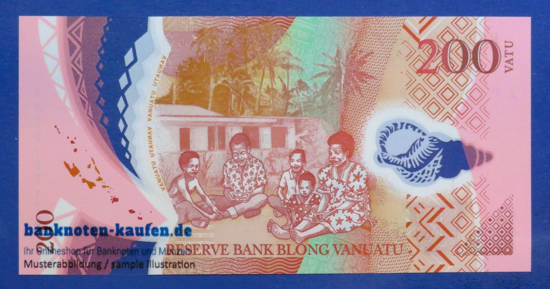 Vanuatu, 200 Vatu, 2020ND, kassenfrisch (UNC), Polymer, P-12b