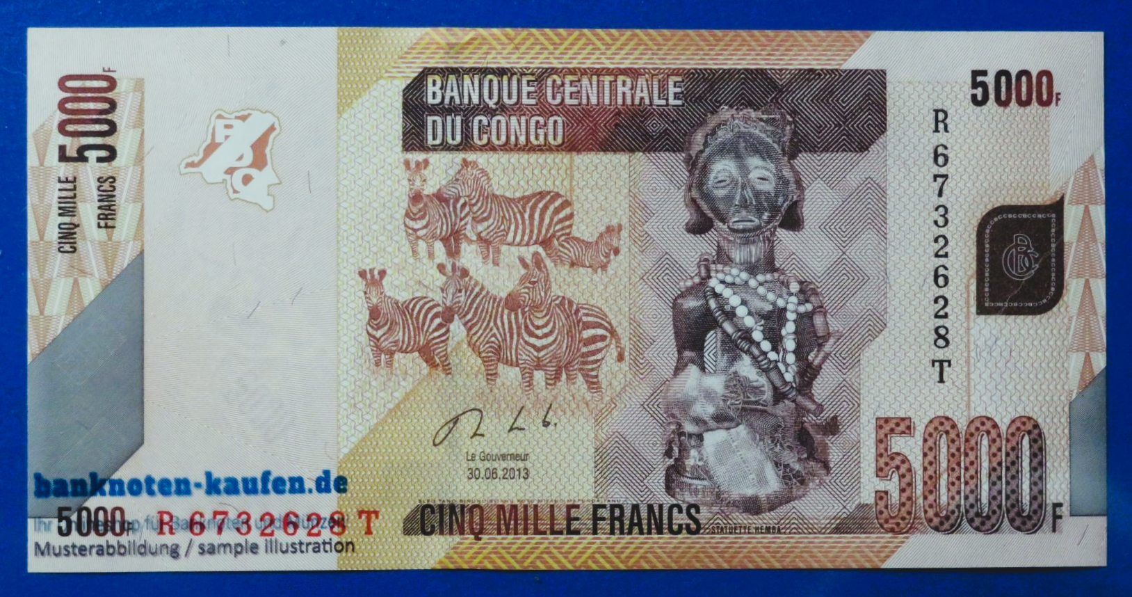 Congo D.R. - 5,000 Francs, 2013, uncirculated (UNC), P-102b