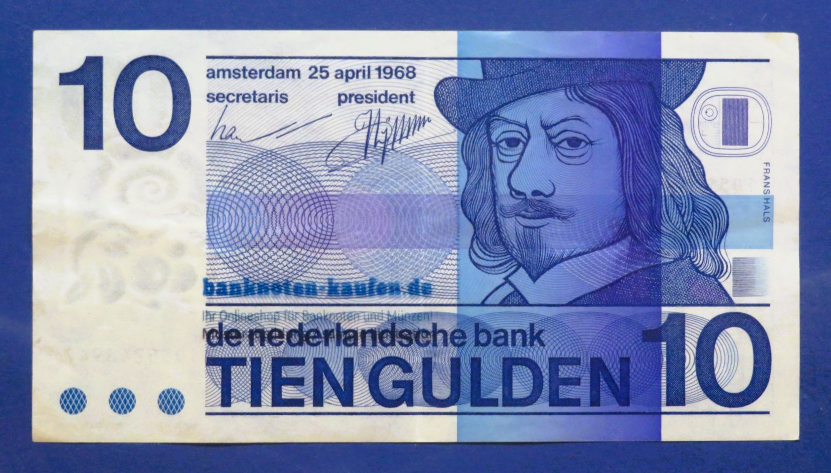 Niederlande, 10 Gulden, 1968, gebraucht (USED / VF), P-91b