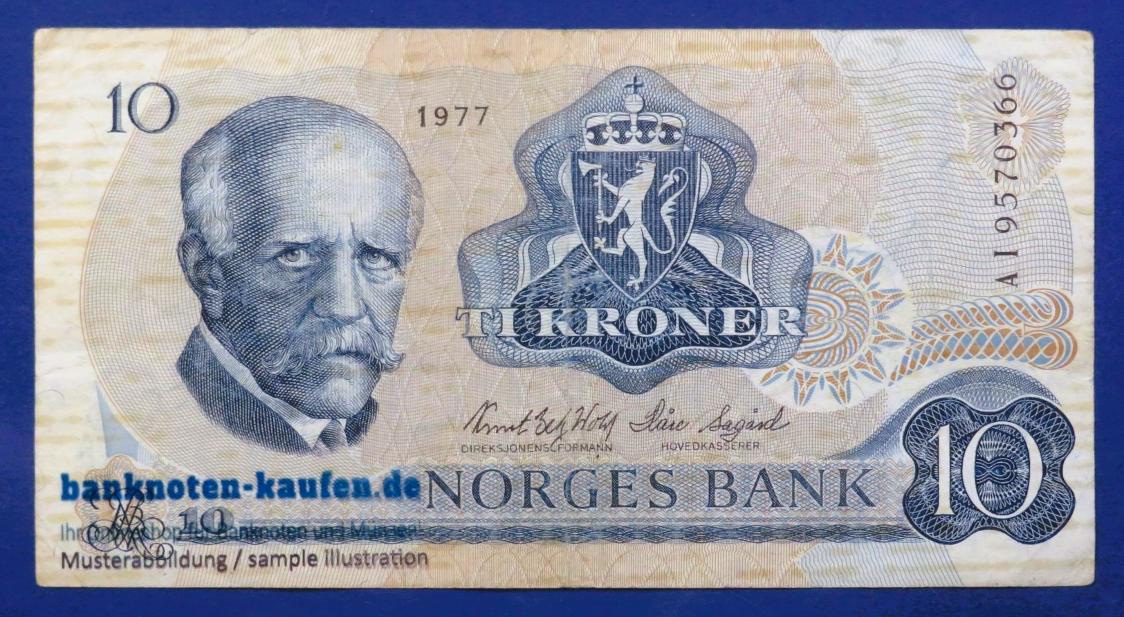 Norway, 10 Kroner, 1977, circulated (USED / F), P-36c