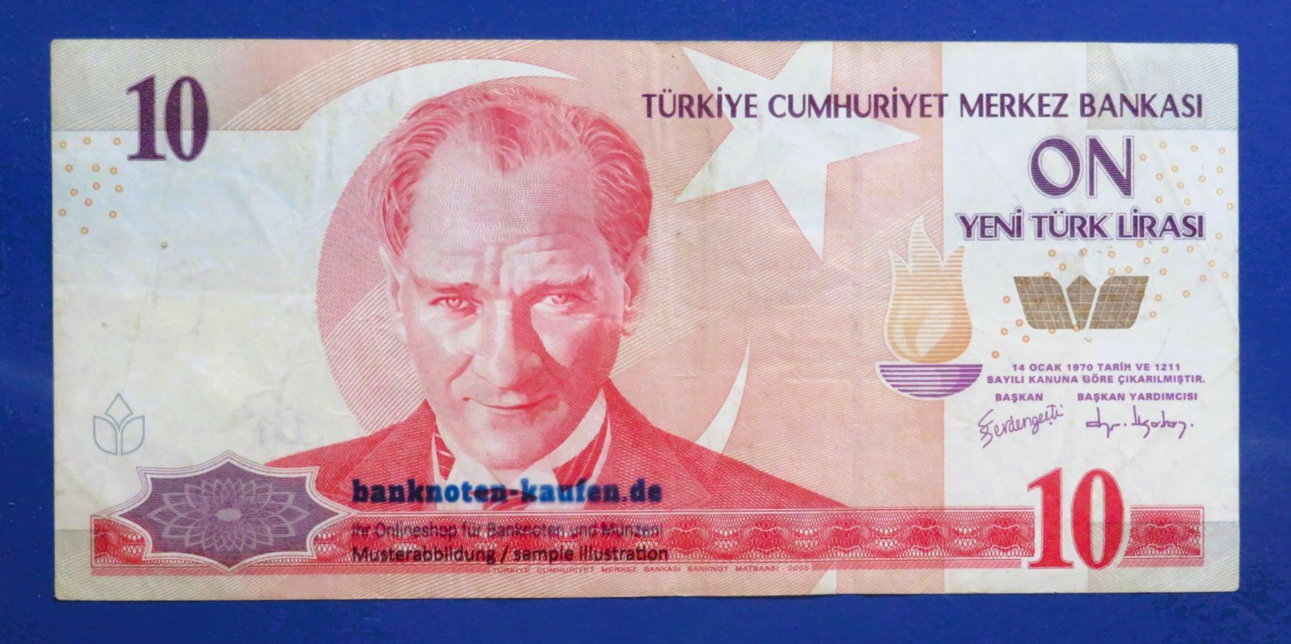 Turkey, 10 Yeni Lira, 2005, circulated (USED / VF), P-218