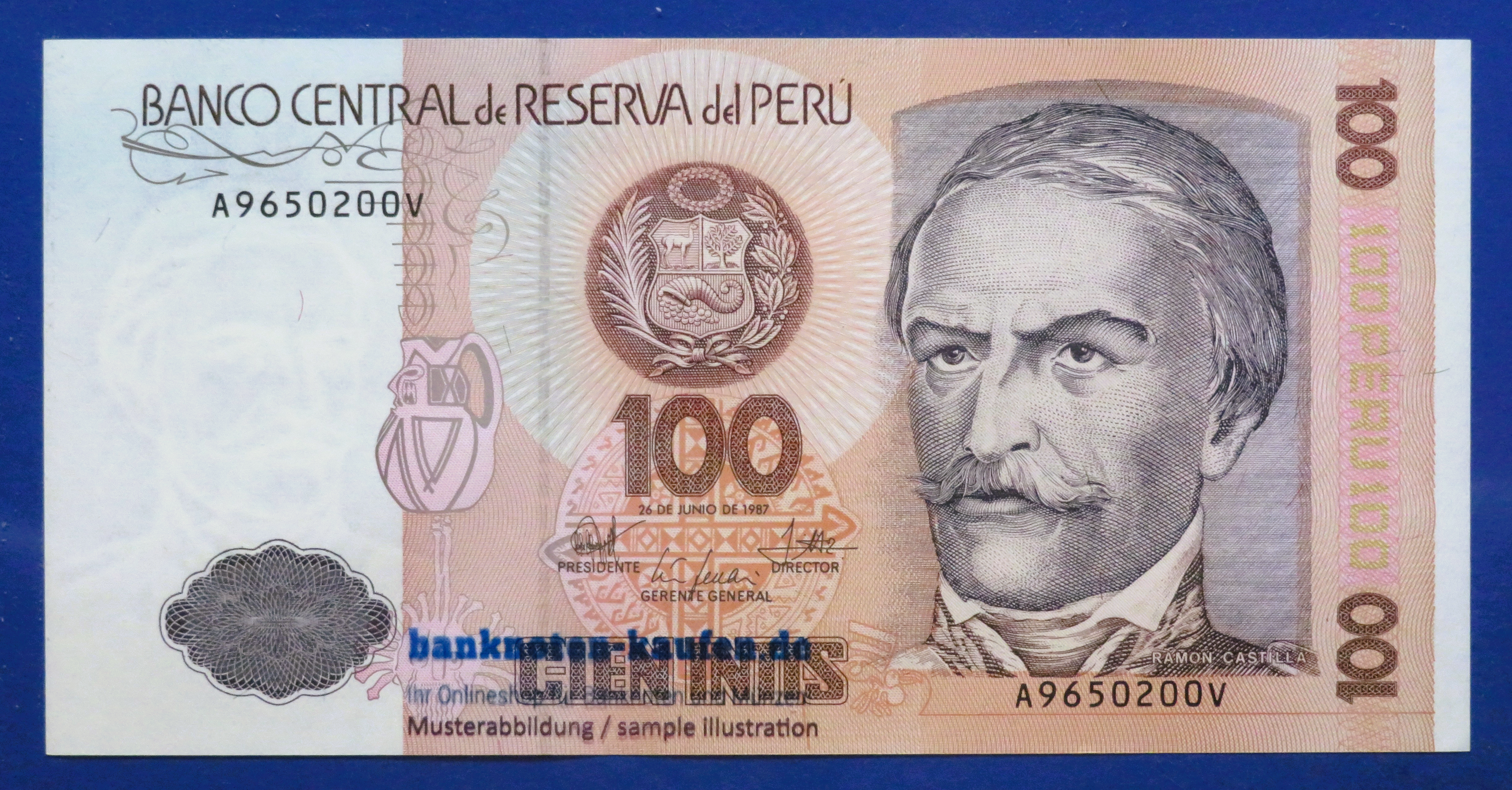 Peru, 100 Intis, 1987, uncirculated (UNC), P-133