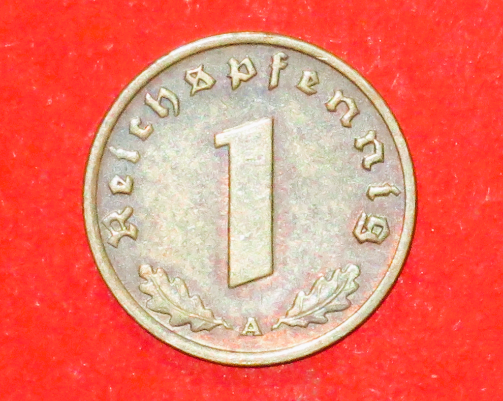 Deutsches Reich: 1 Reichspfennig, 1936-1940, gebraucht (used / vz), # 85