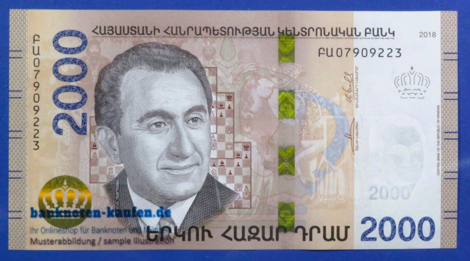 Armenia - 2,000 Dram, 2018, uncirculated (UNC), P-62a