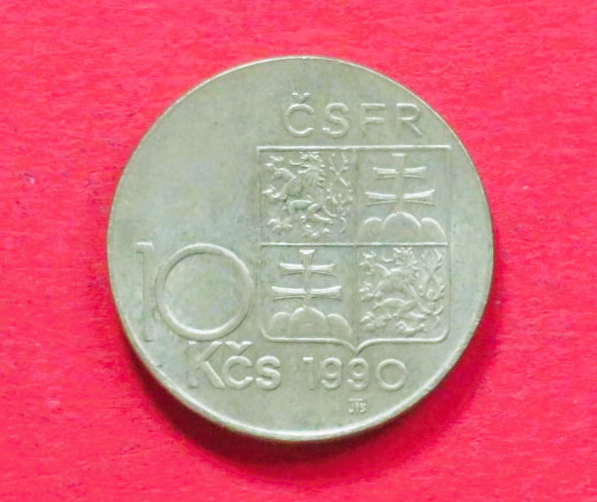 Tschechoslowakei (CSFR): 10 Korun, 1990-1993, gebraucht (used / vz), T. Masaryk, # 154