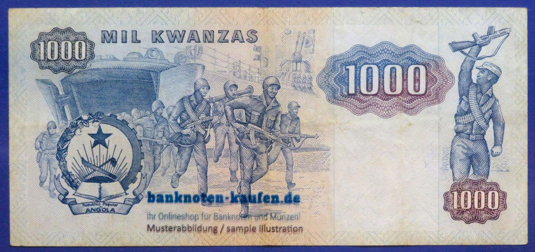 Angola, 1.000 Kwanzas, 1984, gebraucht (USED/ VF), P-121a