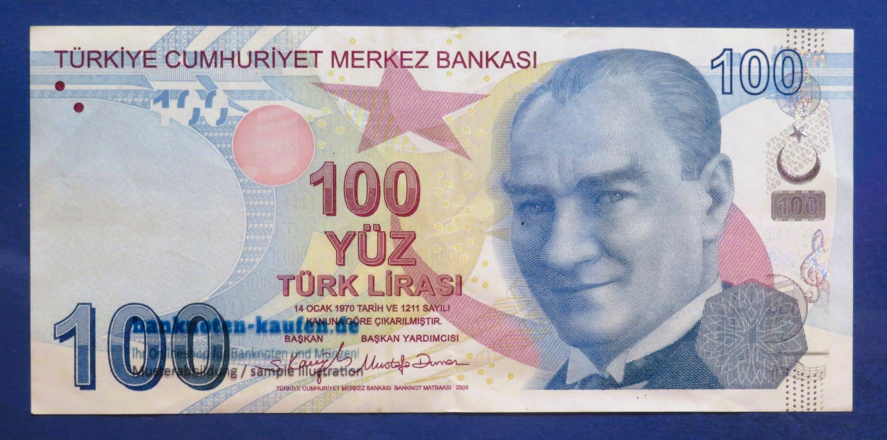 Türkei, 100 Lira, 2009, gebraucht (USED / VF+), P-226