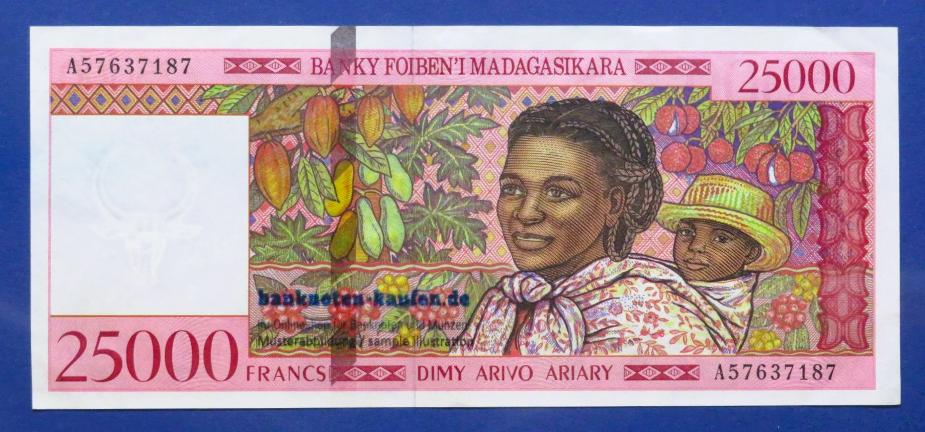 Madagaskar, 25.000 Francs, 1998ND, gebraucht (USED / XF), P-82