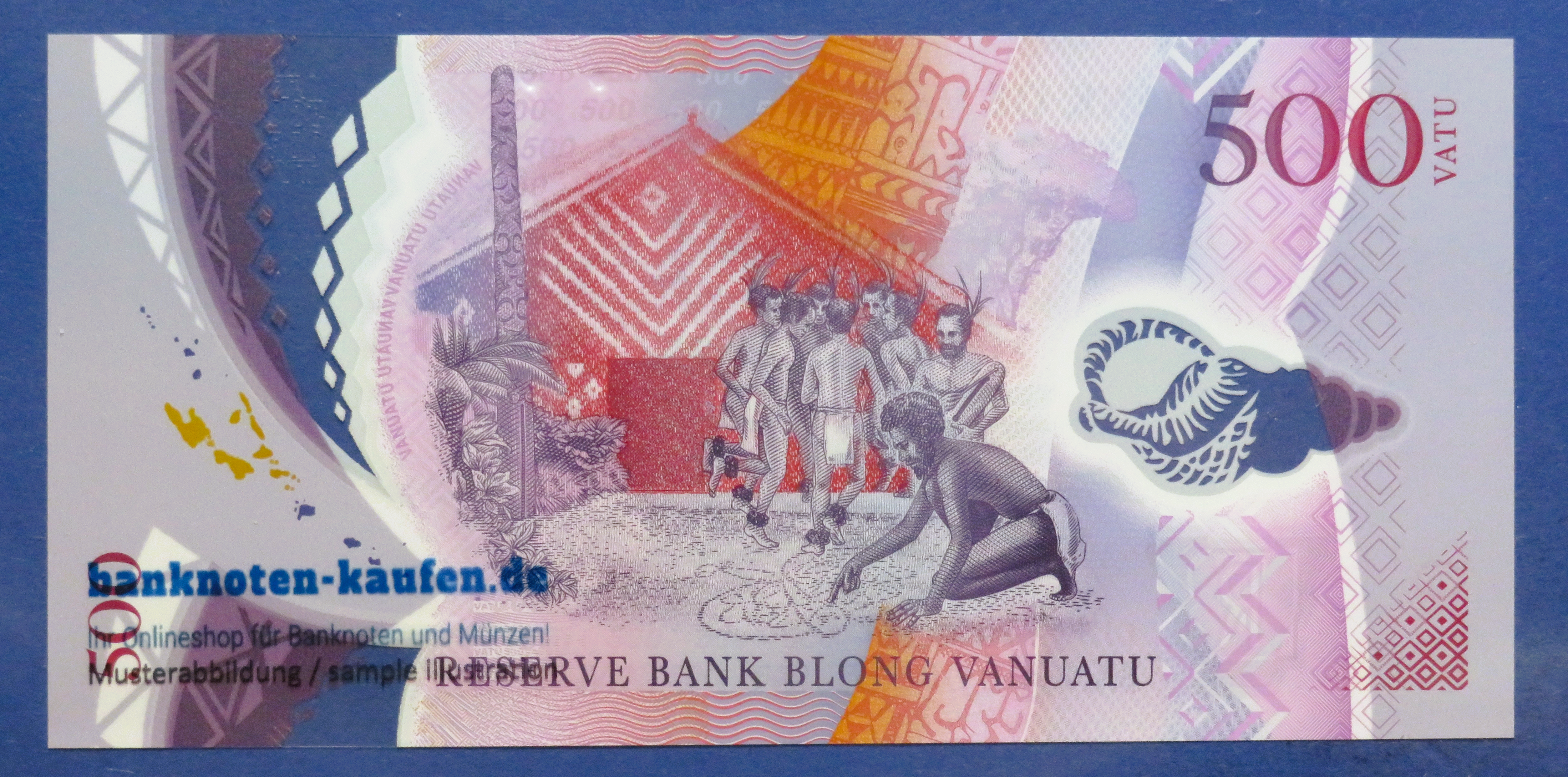 Vanuatu, 500 Vatu, 2017ND, kassenfrisch (UNC), Polymer, P-18