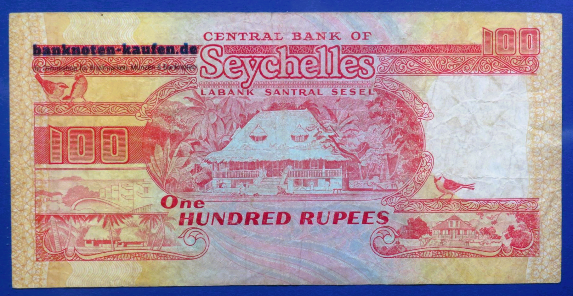 Seychellen, 100 Rupien, 1989ND, gebraucht (USED / F), P-35