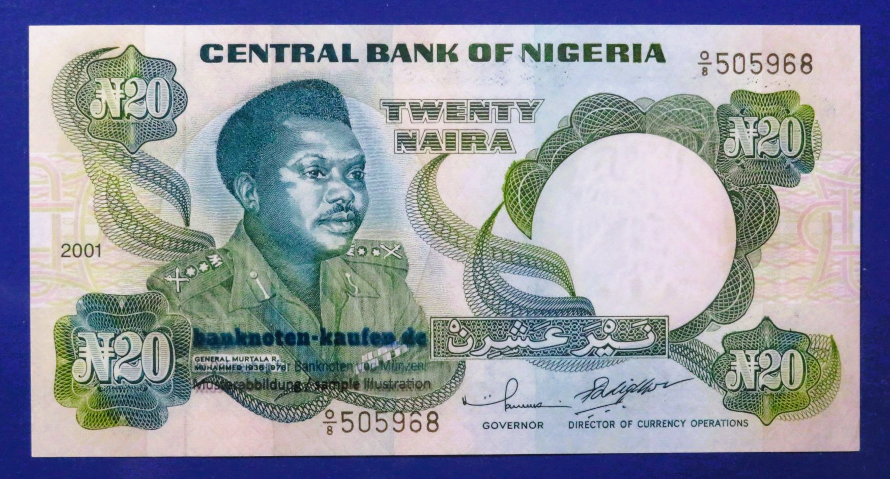 Nigeria, 20 Naira, 2001, about uncirculated (AU), P-26g