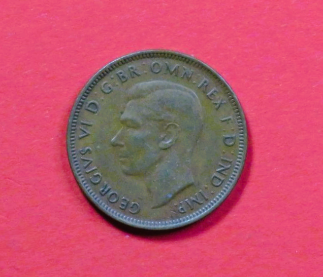 Australien, 1/2 Penny, 1938, gebraucht (USED / ss), George VI.