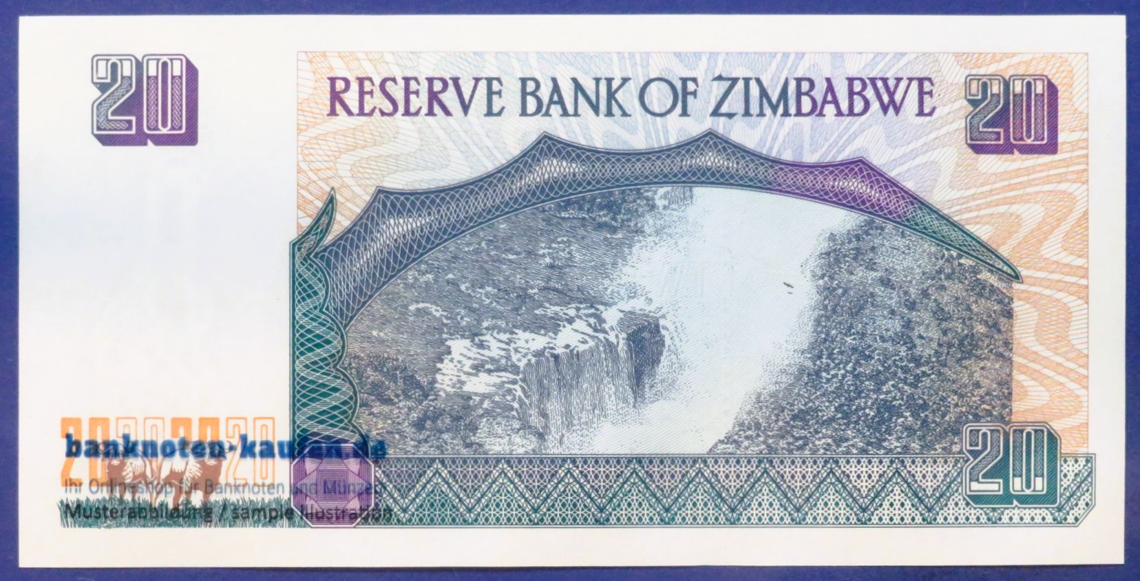 Zimbabwe, 20 Dollars, 1997, about uncirculated (AU), P-7