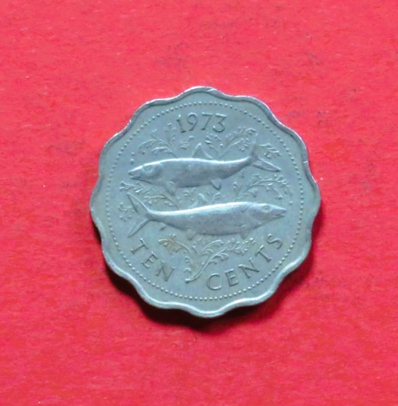 Bahamas: 10 Cents, 1971-1973, circulated (USED / vf)