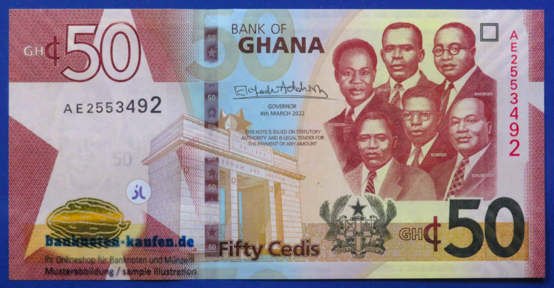 Ghana, 50 Cedis, 2022, uncirculated (UNC)