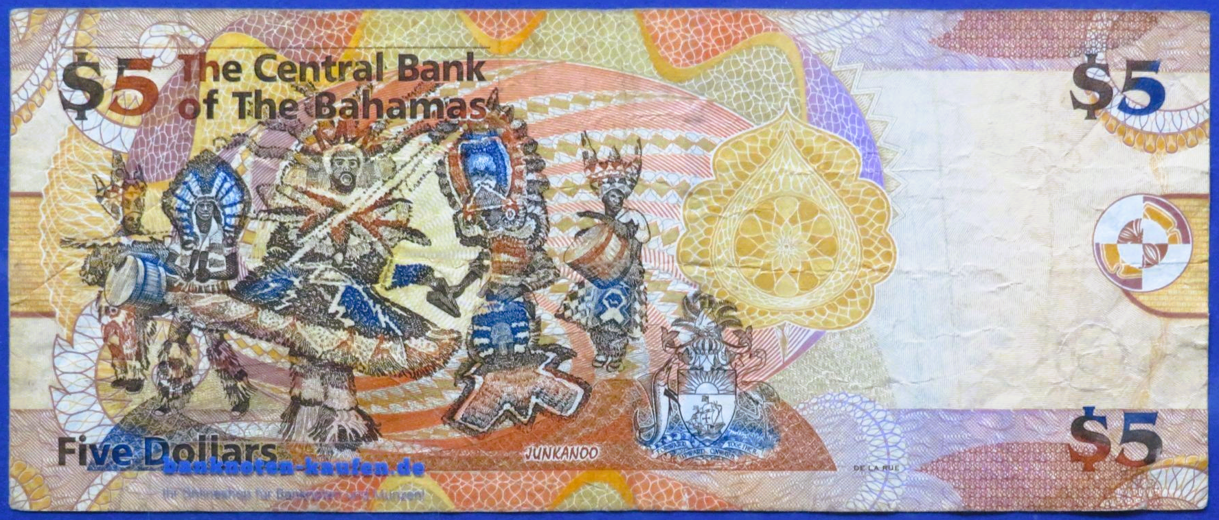 Bahamas, 5 Dollars, 2013, gebraucht (USED / F), P-72A