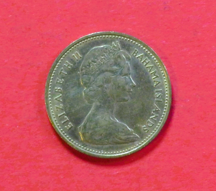 Bahamas: 1 Cent, 1966-1969, circulated (USED / vf)