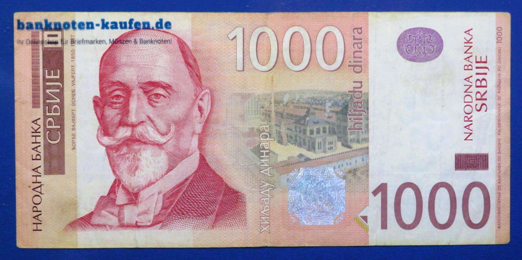 Serbia - 1,000 Dinara, 2011, circulated (USED/ F), P-60a