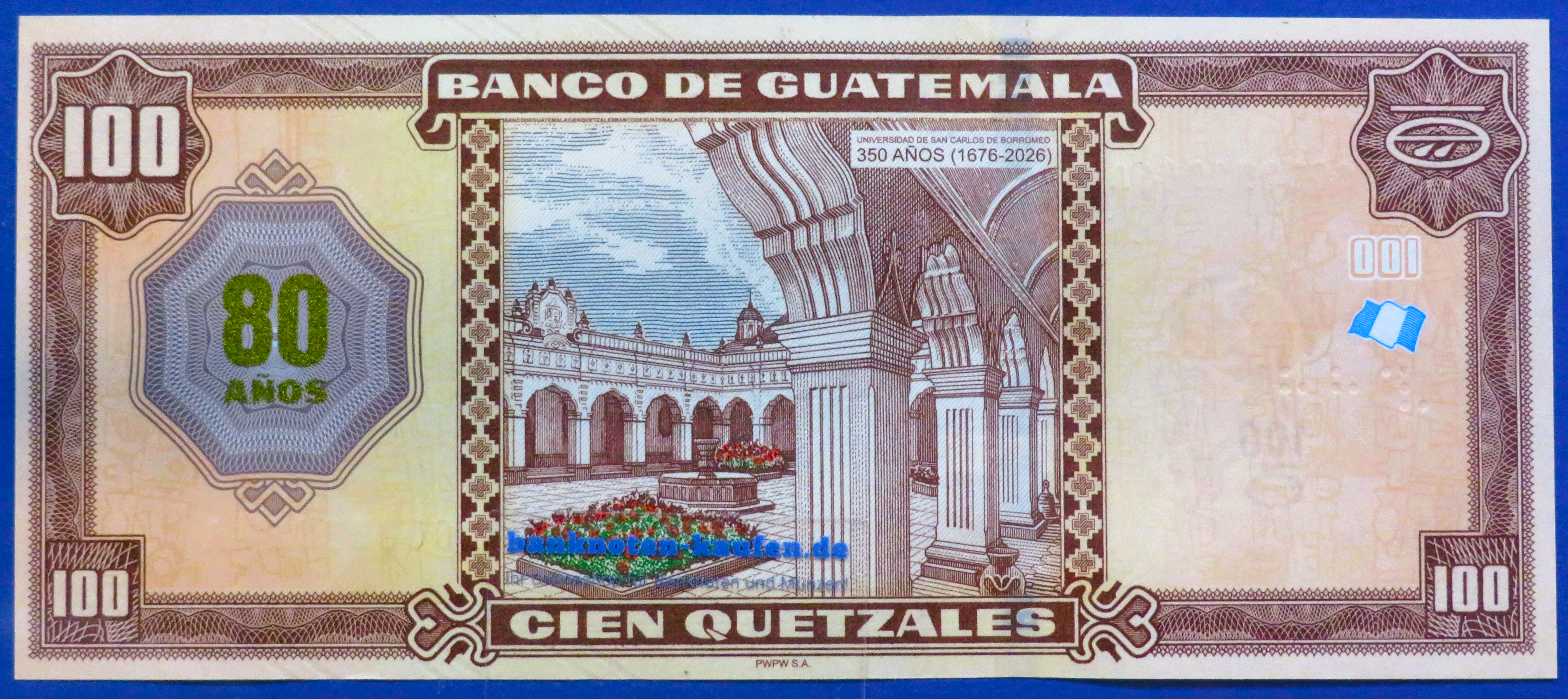 Guatemala, 100 Quetzales, 2025, kassenfrisch (UNC), Gedenkausgabe, P-neu