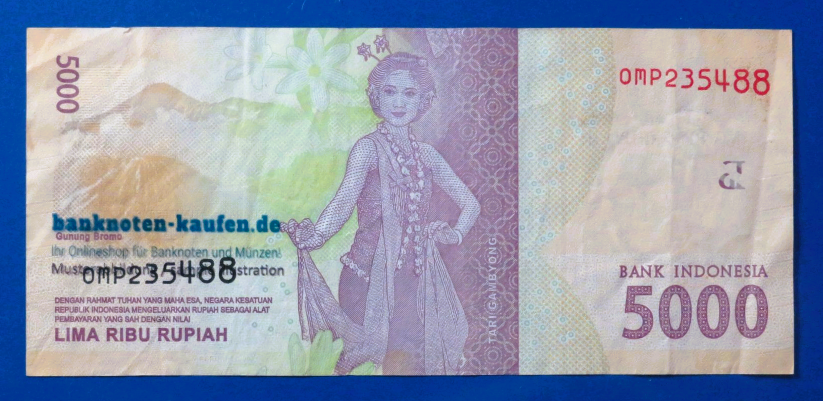 Indonesien, 5.000 Rupiah, 2016, gebraucht (USED / VF), P-156