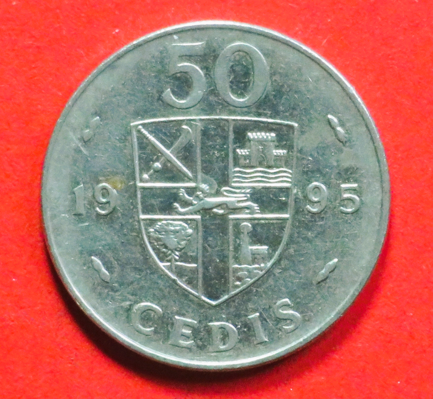 Ghana: 50 Cedis, 1995-1999, gebraucht (used / ss), # 32a