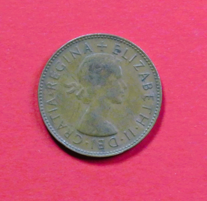 Australien, 1/2 Penny, 1953-1955, gebraucht (USED / ss), Elizabeth II.