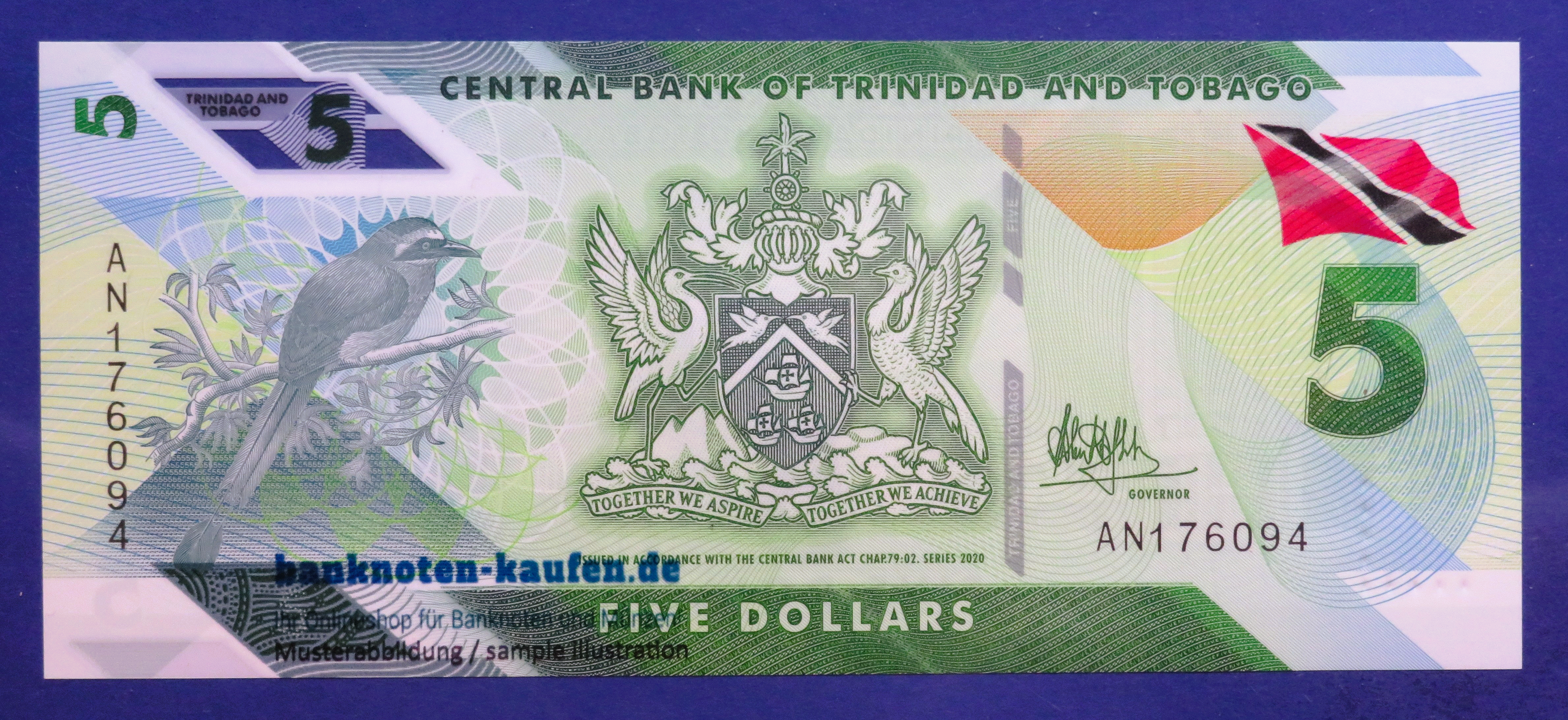 Trinidad and Tobago, 5 Dollars, 2020, uncirculated (UNC), Polymer, P-61