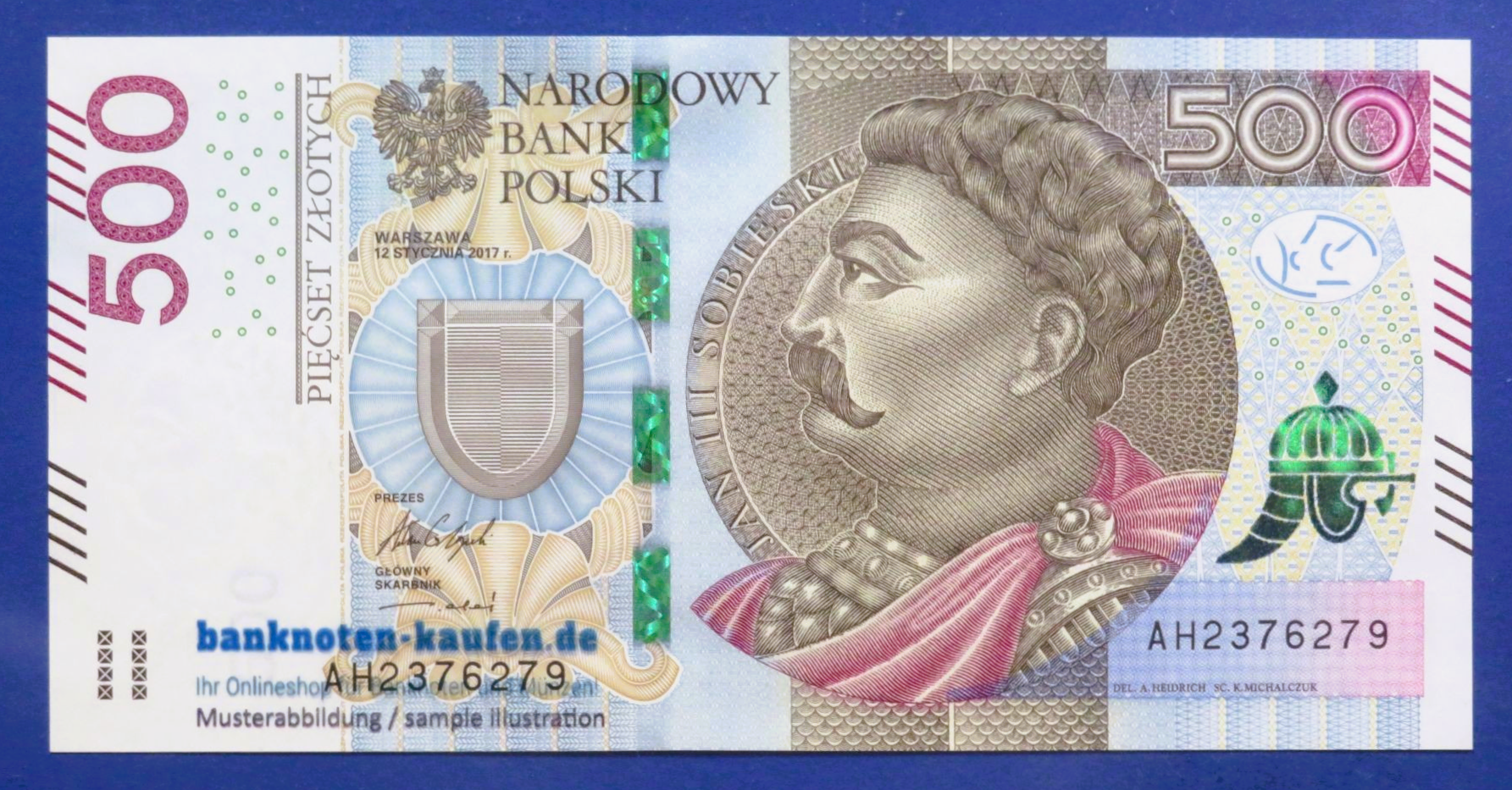 Poland, 500 Zloty, 2017, uncirculated (UNC), P-190b