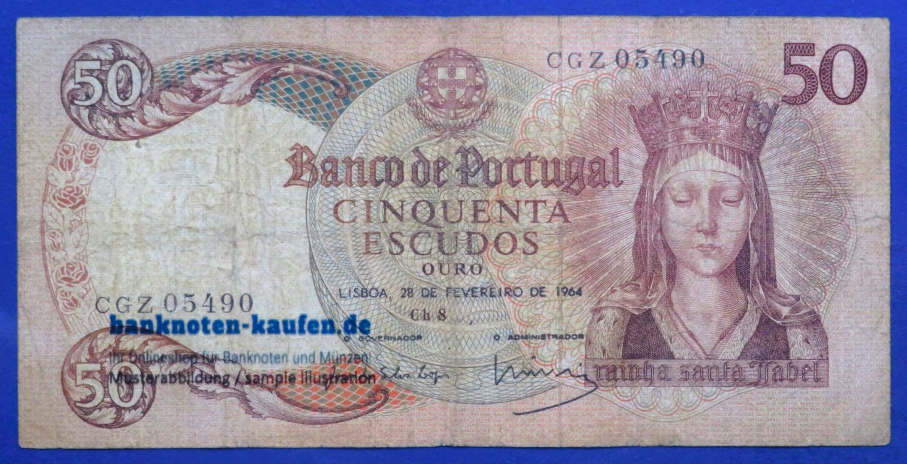 Portugal, 50 Escudos, 1964, gebraucht (USED / F), P-168