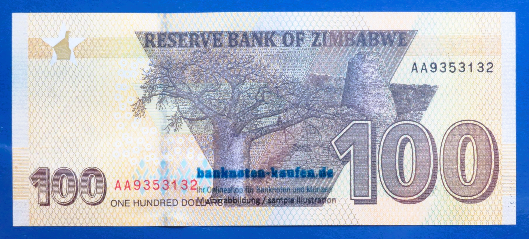 Simbabwe, 100 Dollars, 2020, kassenfrisch (UNC), P-106