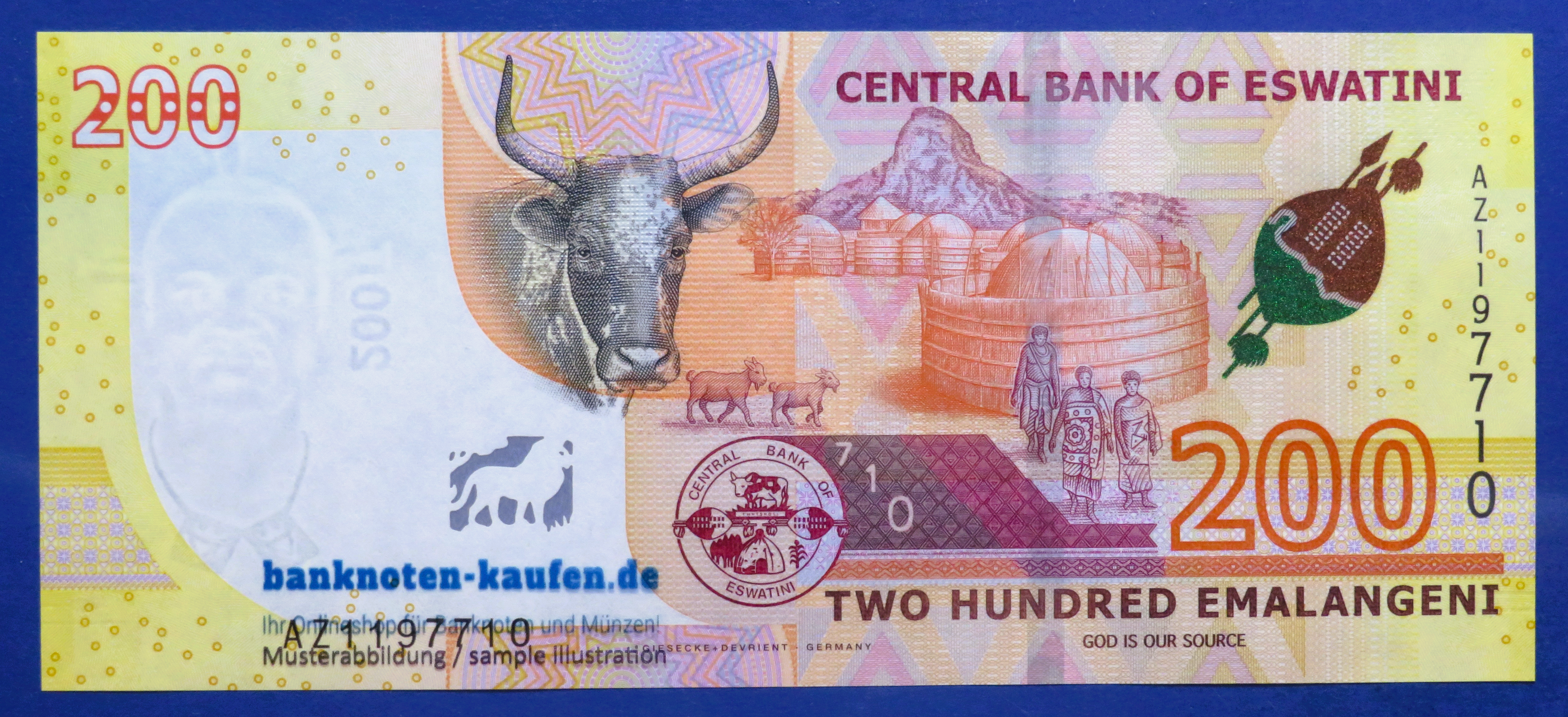 Eswatini, 200 Emalangeni, 2023, kassenfrisch (UNC), P-45