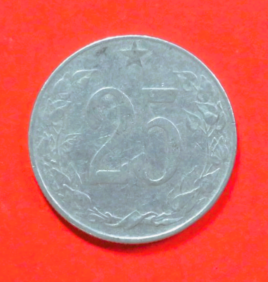 Czechoslovakia:  25 Haleru, 1954, circulated (USED / vf)