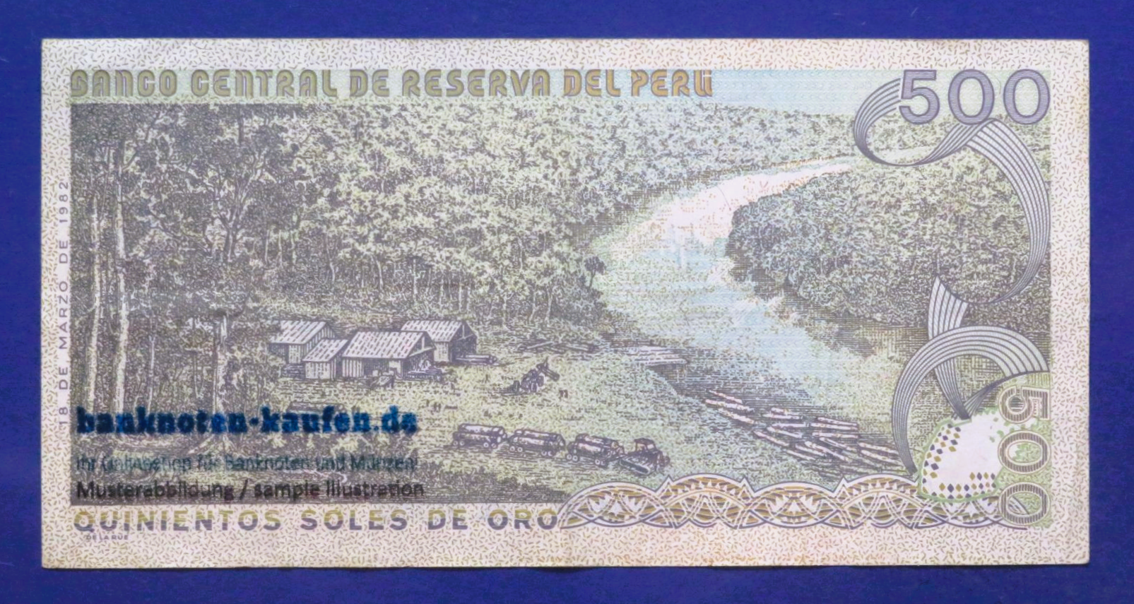 Peru, 500 Soles de Oro, 1982, very fine (VF), P-125A