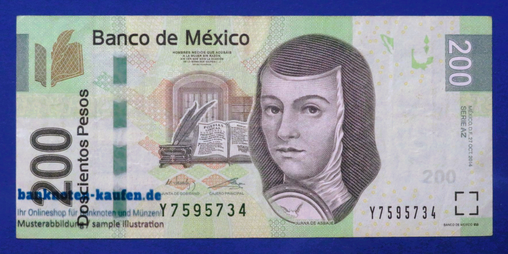 Mexico, 200 Pesos, 2014, circulated (USED / VF), P-125