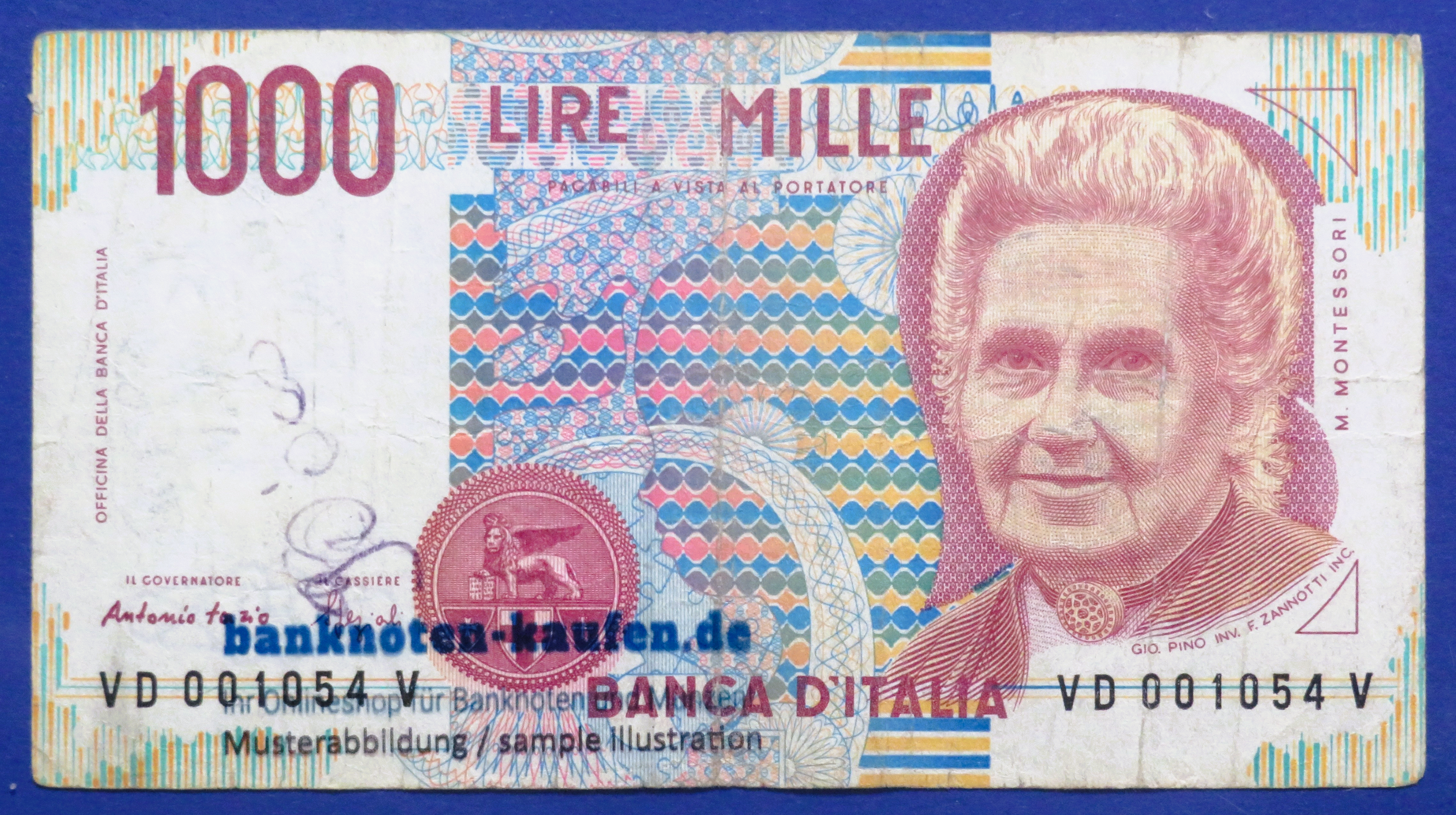 Italien, 1.000 Lire, 1990, gebraucht (USED / F), P-114b