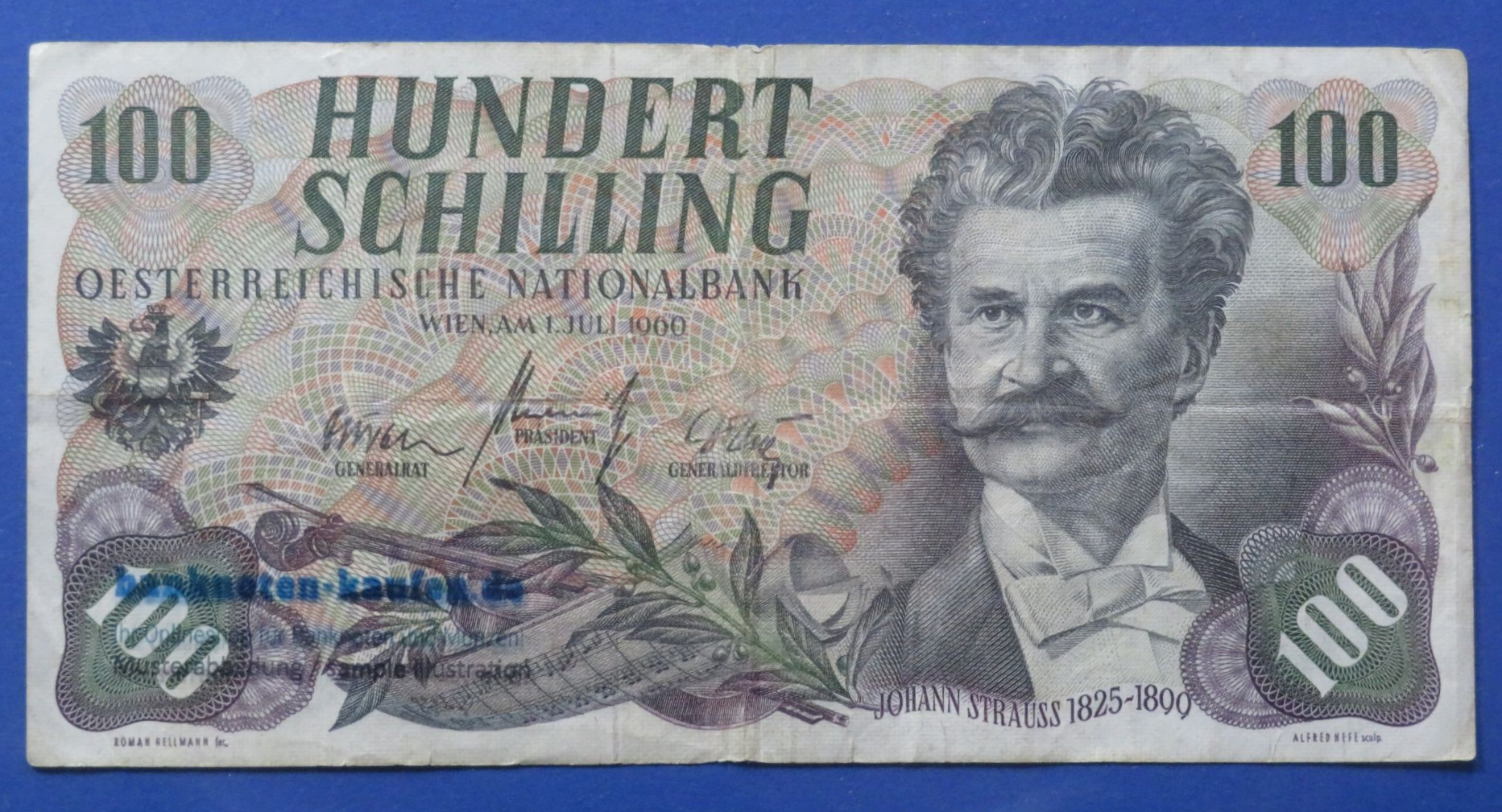 Austria, 100 Schilling, 1960, circulated (USED / VF-), P-138