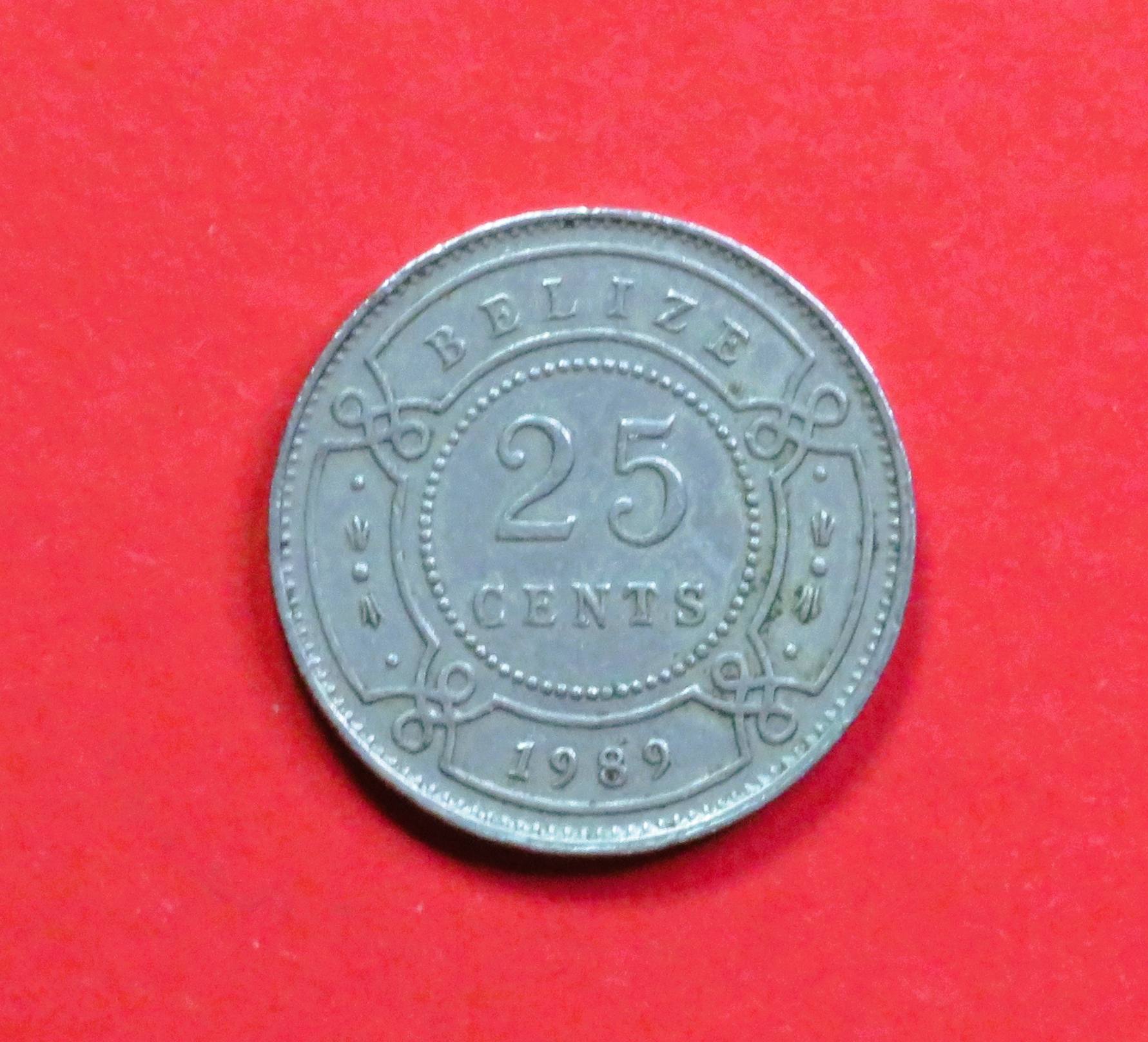 Belize:  25 Cents, 1974+, circulated (used / ss)