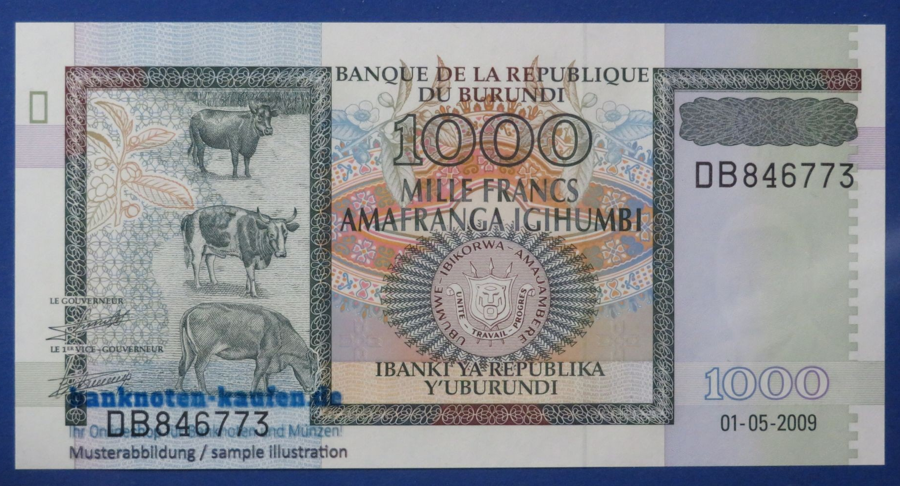 Burundi - 1,000 Francs, 2009, uncirculated (UNC), P-46