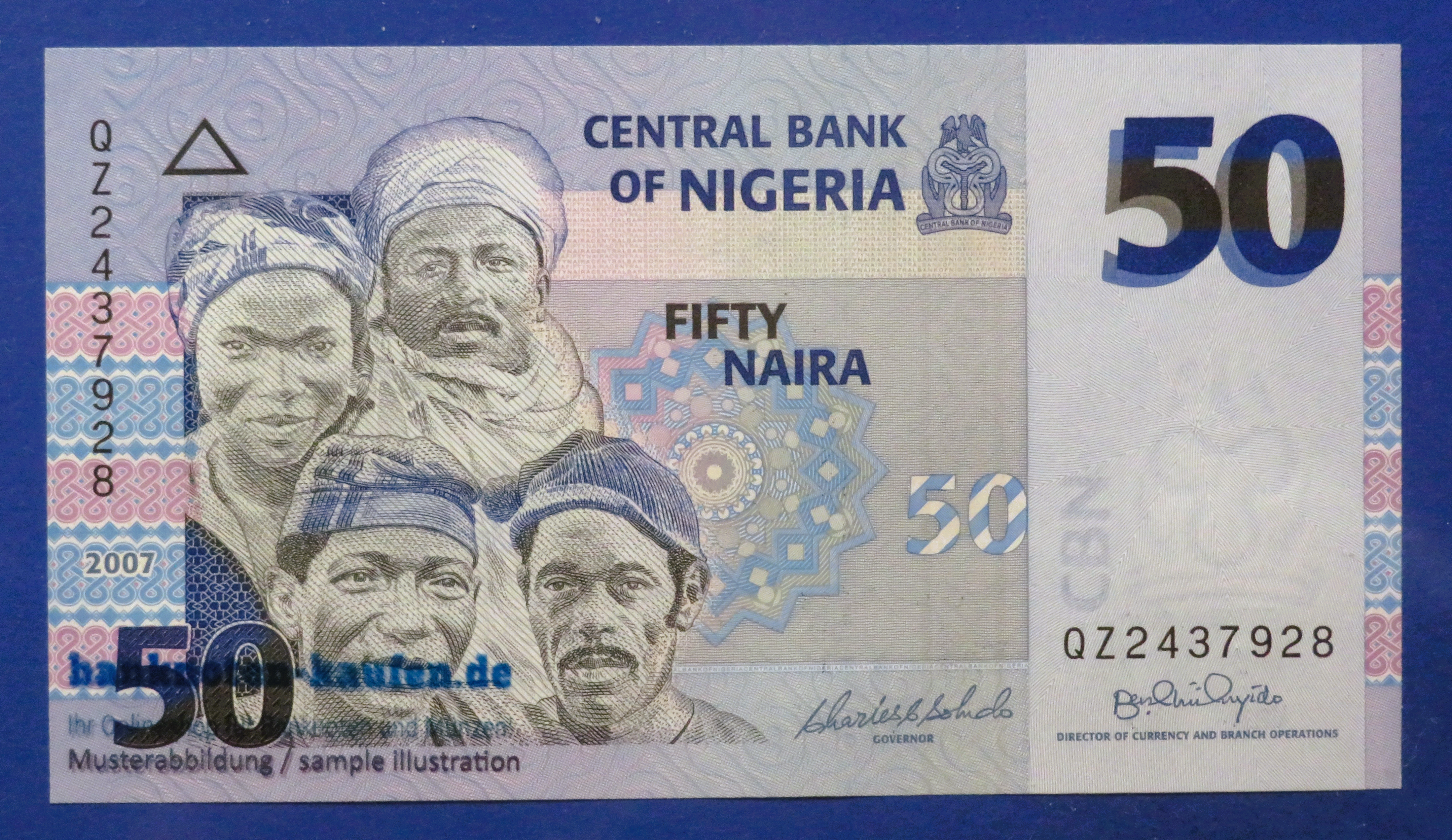Nigeria, 50 Naira, 2007, about uncirculated (AU), P-35b