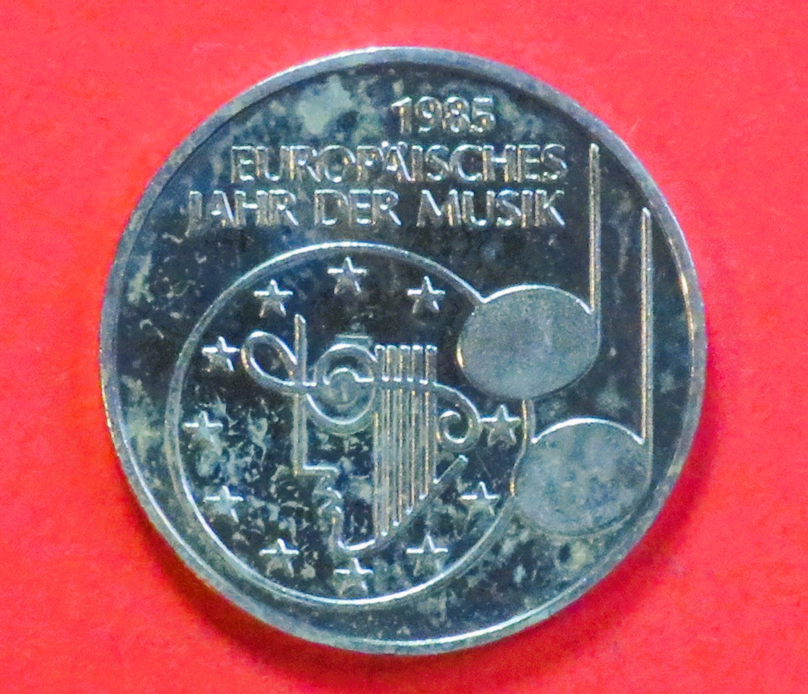 Bundesrepublik Deutschland: 5 Deutsche Mark, 1985, gebraucht (used / ss), Gedenkausgabe, # 161