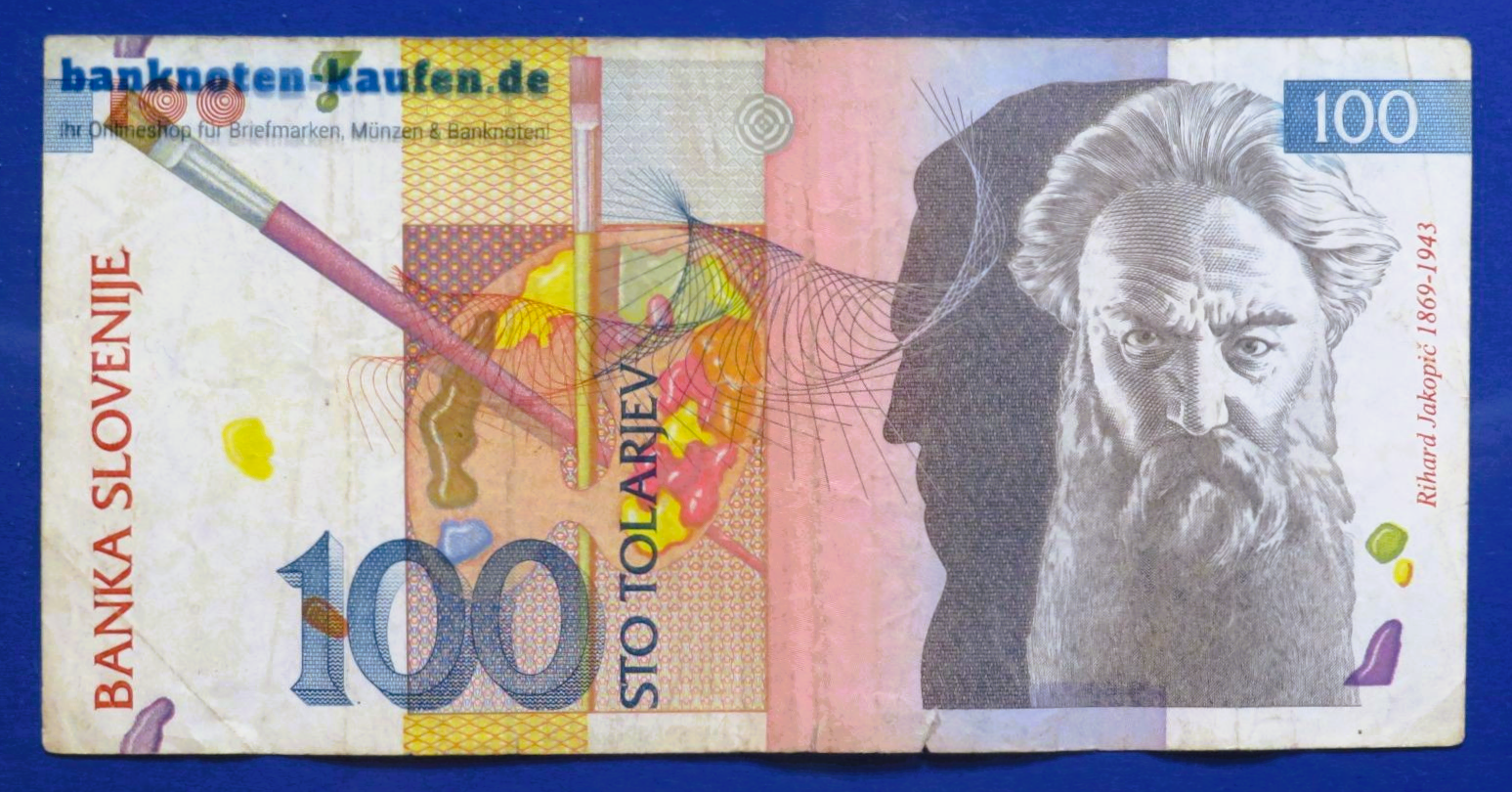 Slovenia, 100 Tolarjev, 1992, circulated (USED / F), P-14