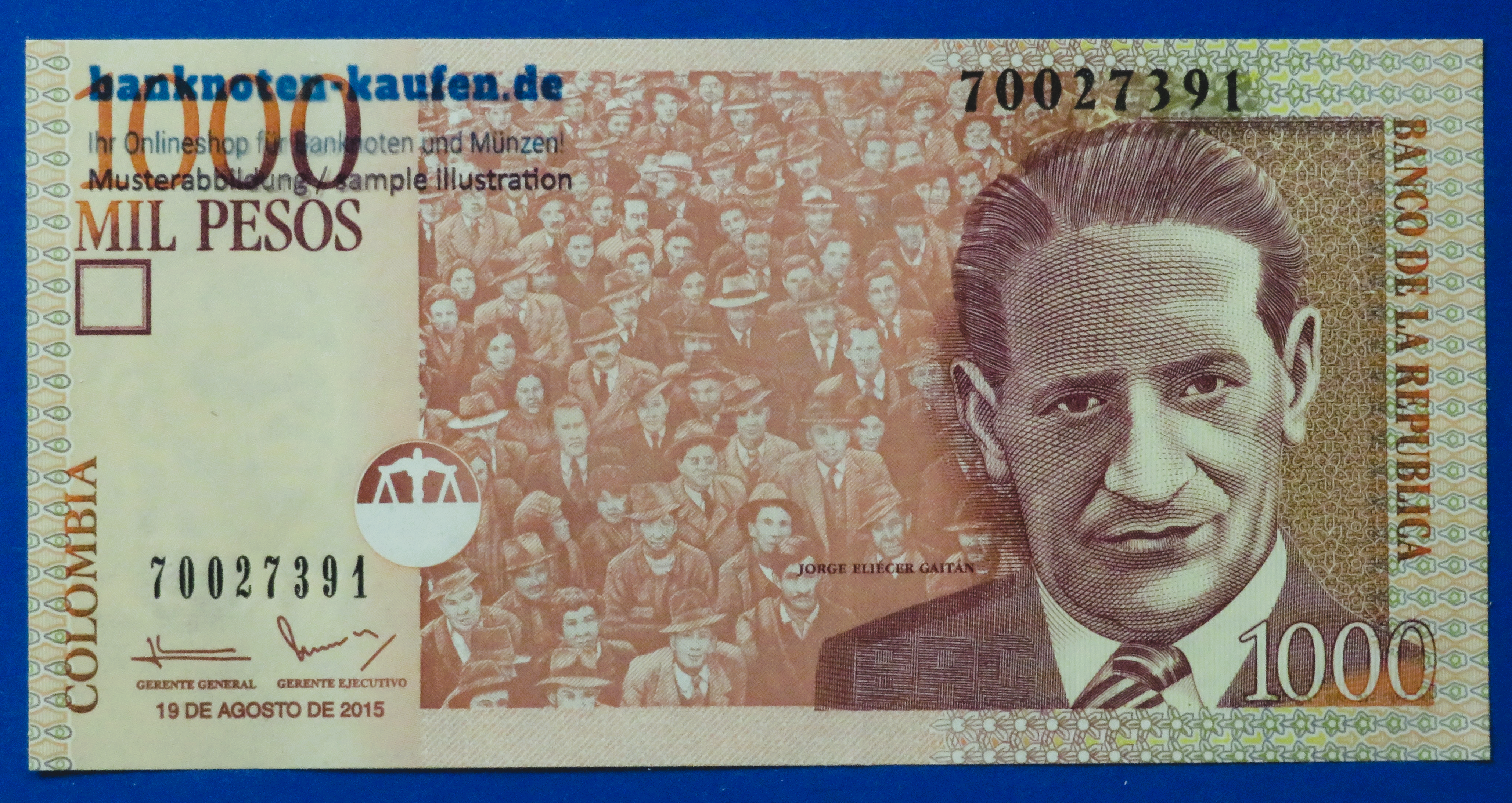 Colombia - 1,000 Pesos, 2015, uncirculated (UNC), P-456
