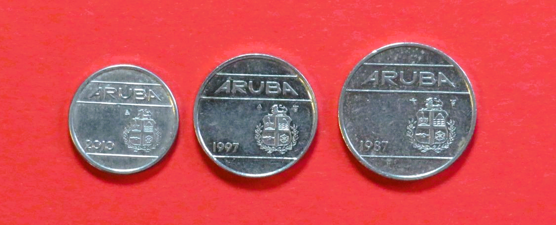Aruba - Set 1: 5/10/25 Cent, 1986+, circulated (USED / vf)