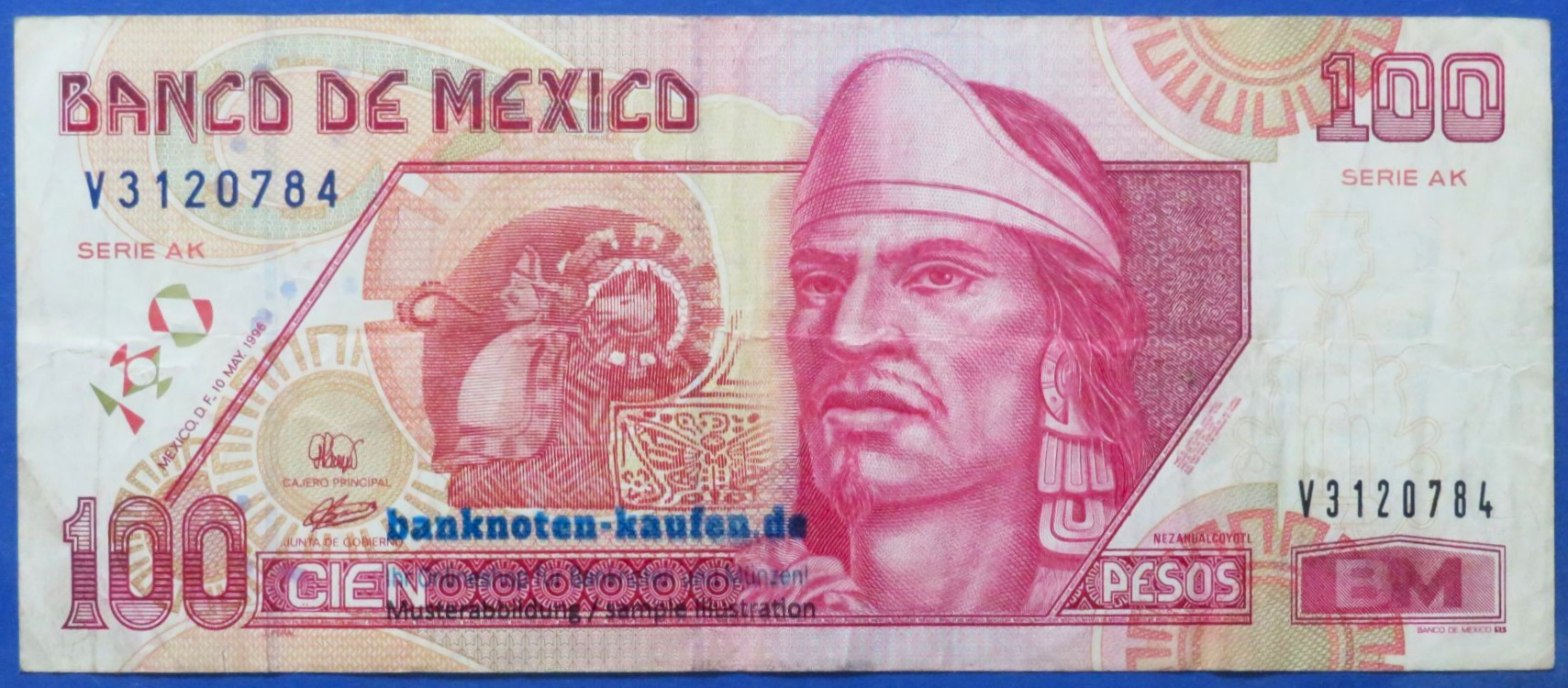 Mexiko, 100 Pesos, 1996, gebraucht (USED / VF-), P-108b