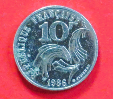 Frankreich:  10 Francs, 1986, gebraucht (used / ss), # 251