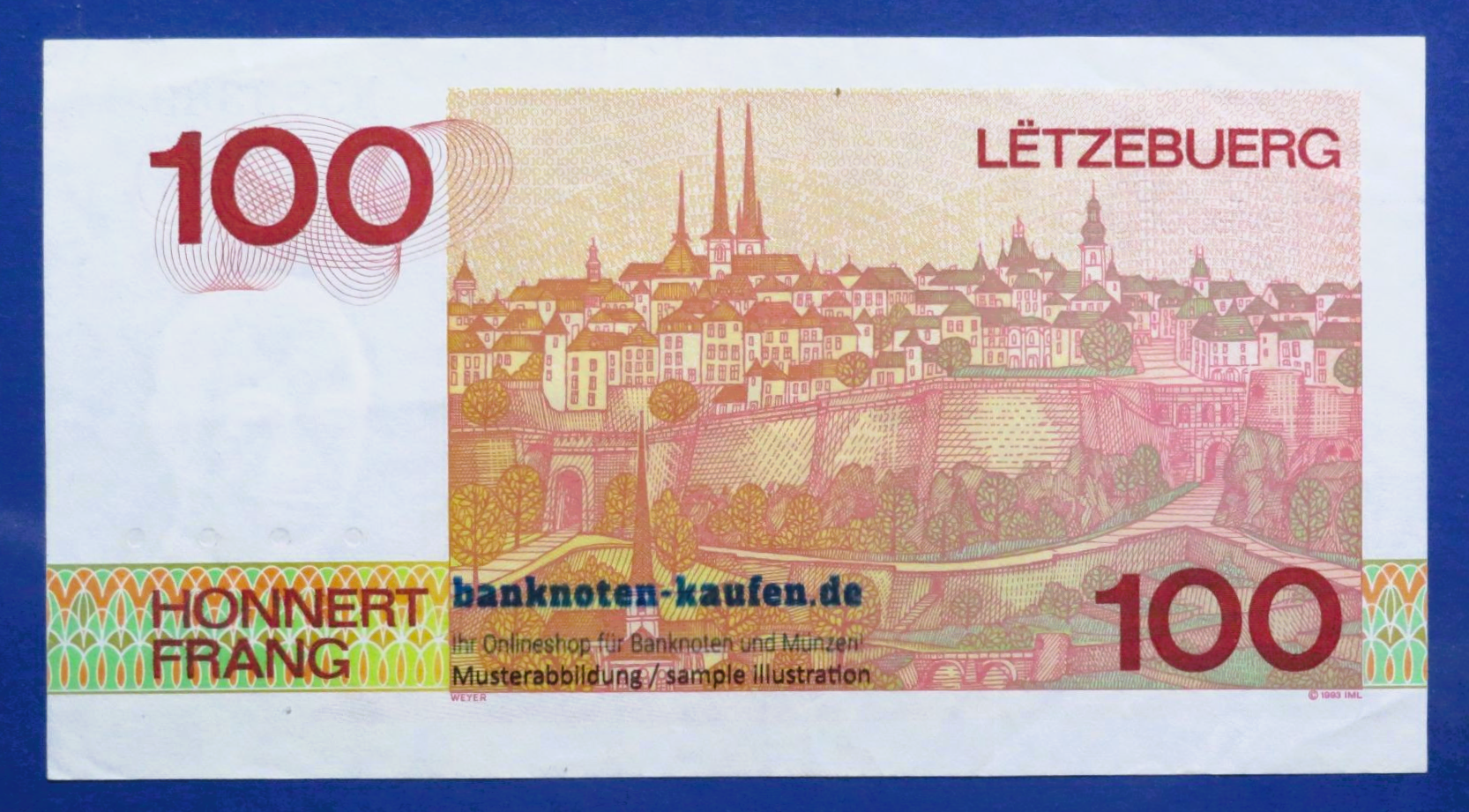 Luxembourg, 100 Francs, 1986ND, circulated (USED / VF+), P-58